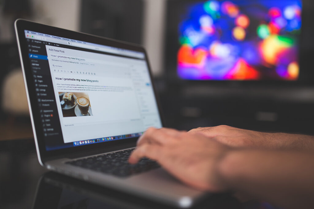 Wordpress on laptop