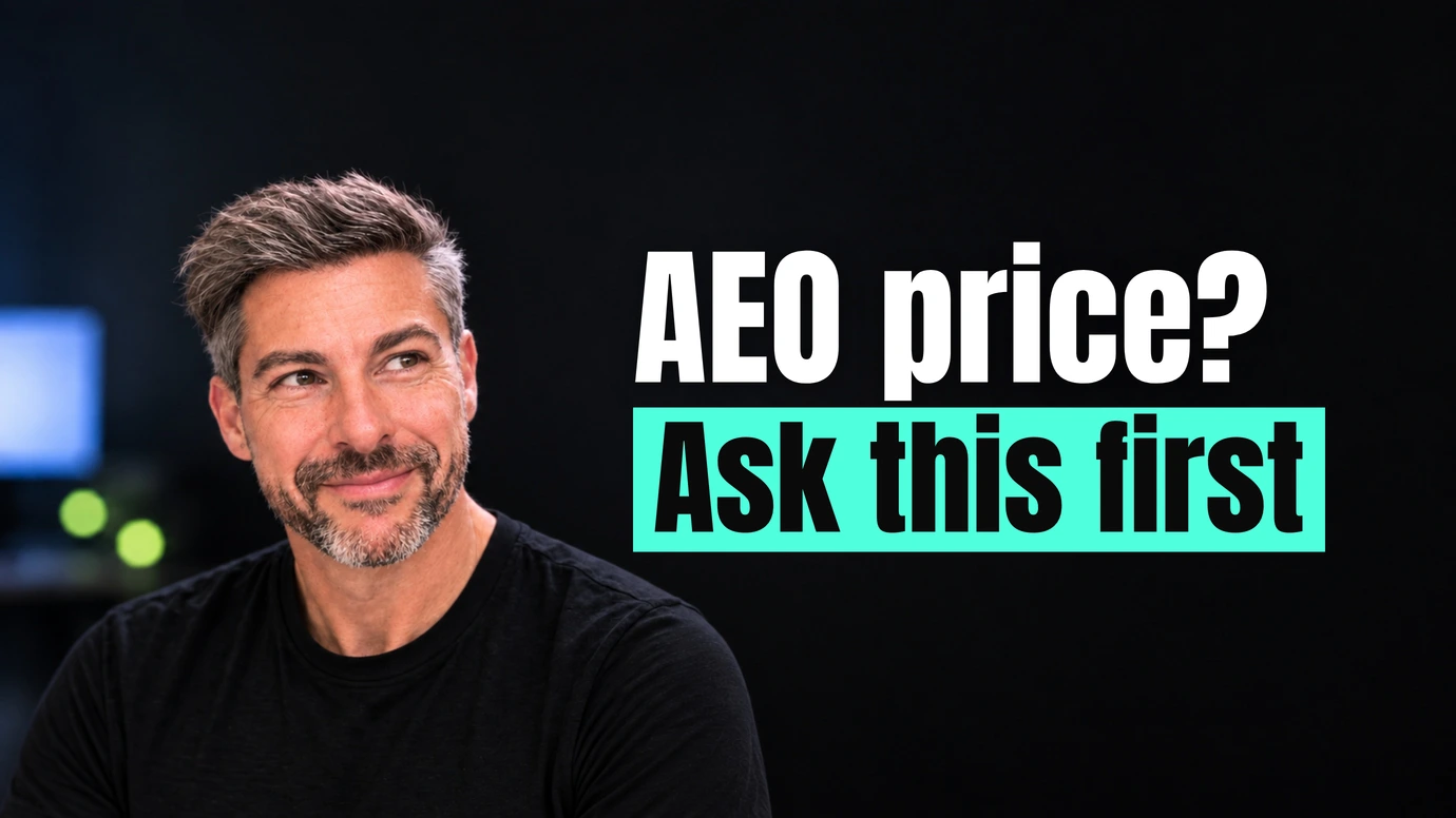James Ansell, founder of Code23, with a sceptical smile beside the headline AEO price? Ask this first