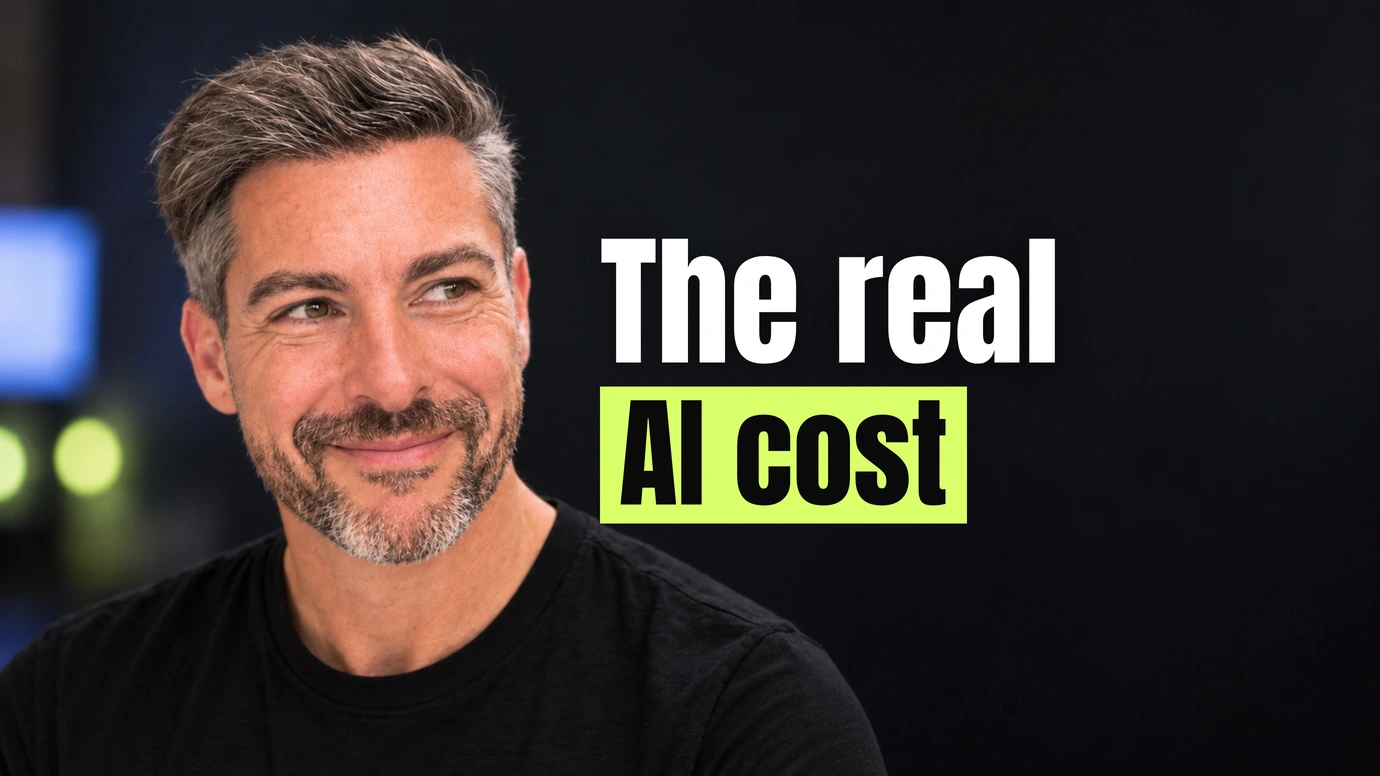 James Ansell, founder of Code23, glancing at the headline The real AI cost