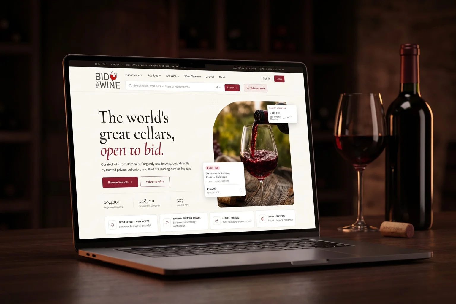 Bid for Wine marketplace